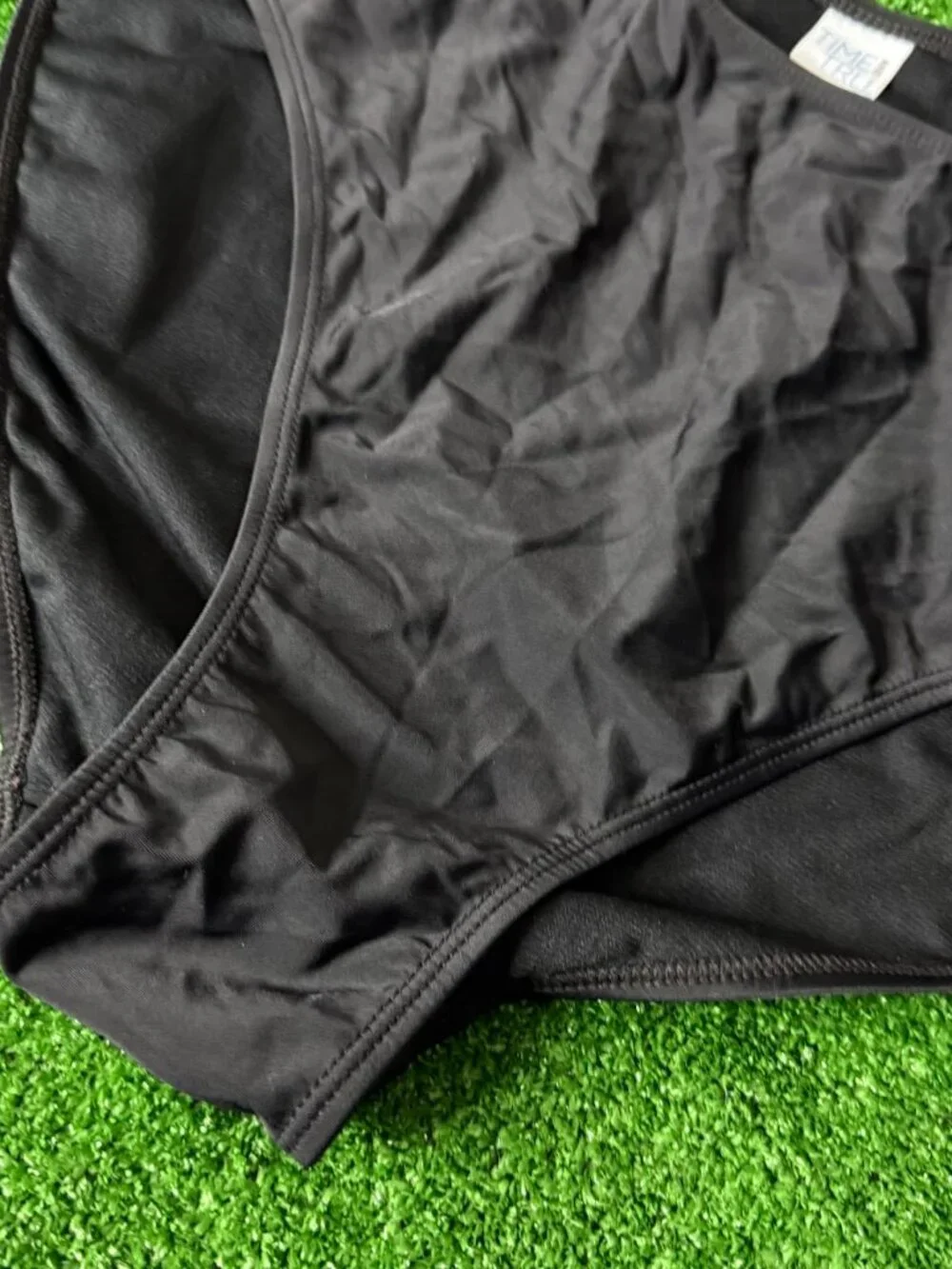 Time and Tru High Waisted Strappy Side Black Bikini Bottoms Plus Size 2X